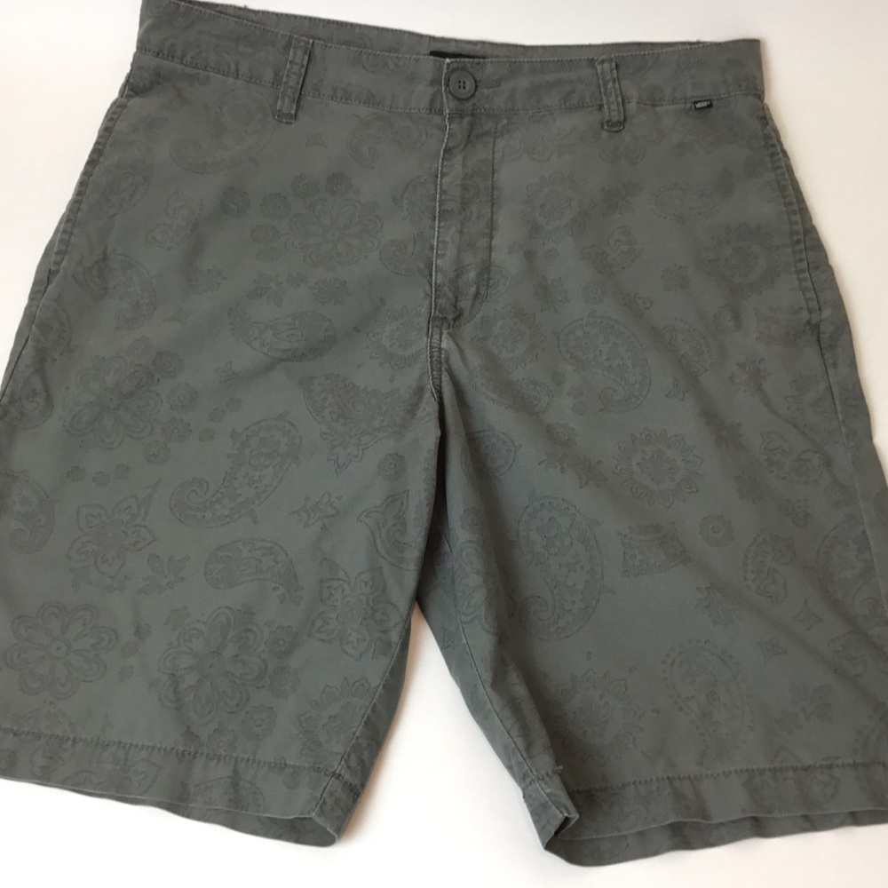 Vans Grey Shorts size 32 Paisley Design